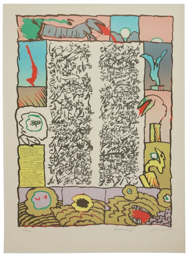 リトグラフ Alechinsky - Brassée sismographique