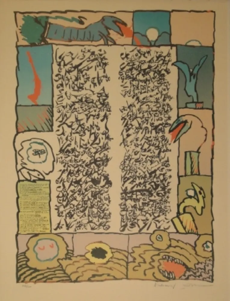 リトグラフ Alechinsky - Brassée sismographique