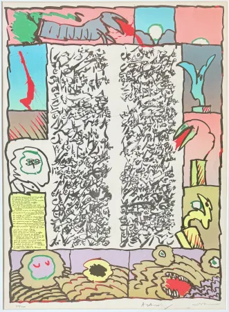 リトグラフ Alechinsky - Brassée sismographique