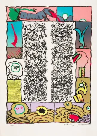 リトグラフ Alechinsky - Brassée sismographique