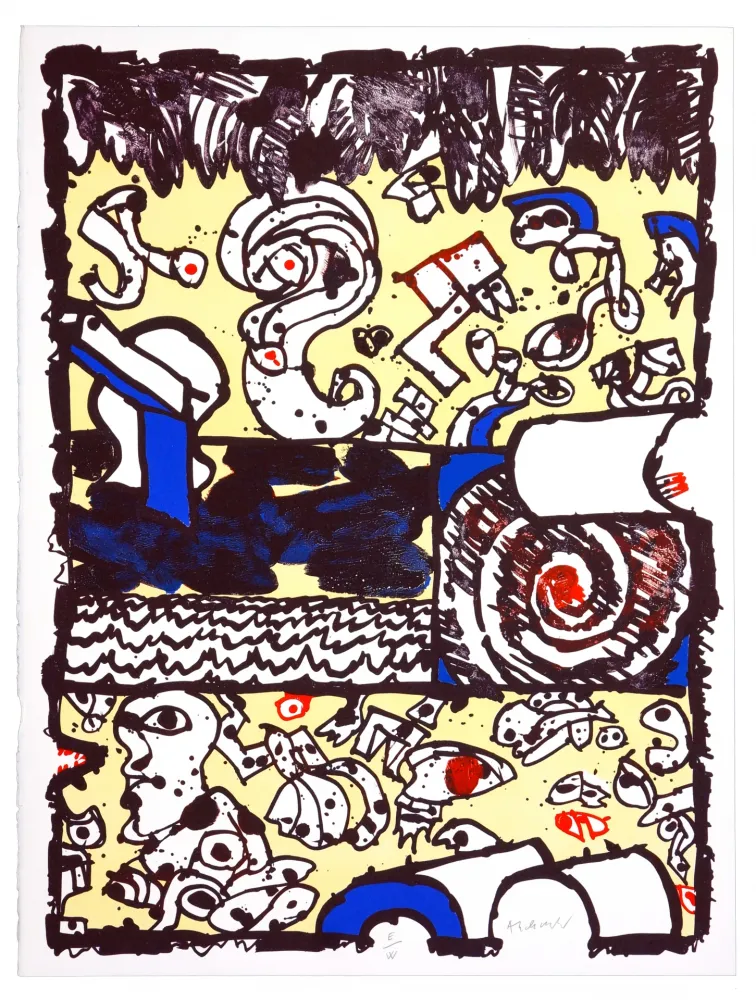 リトグラフ Alechinsky - Bridge 