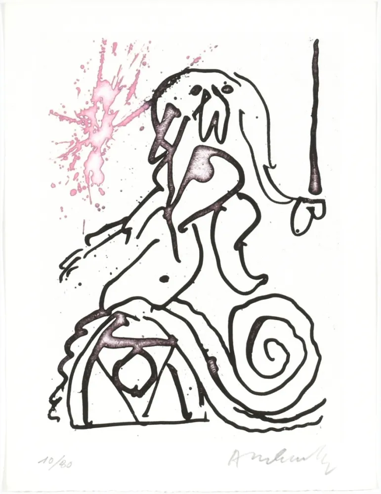 エッチング Alechinsky - Carré blanc IV