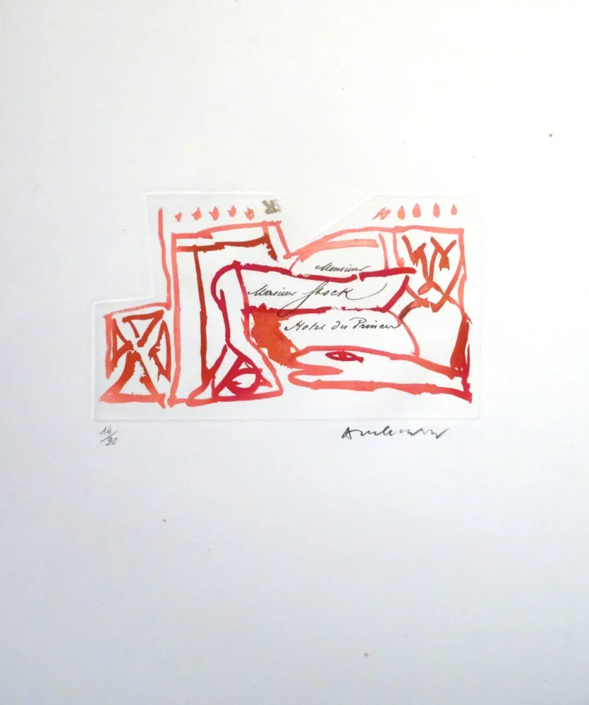 エッチング Alechinsky - Carta Carta (Planche VI)