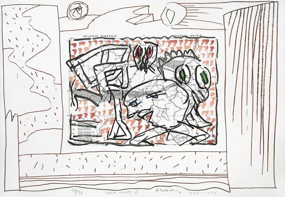 彫版 Alechinsky - Carte mise à jour II