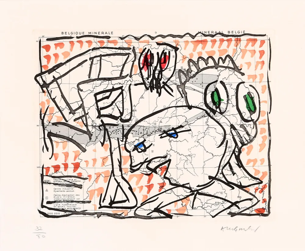 エッチング Alechinsky - Cartes muettes 01