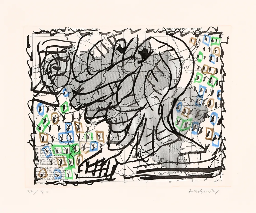 エッチング Alechinsky - Cartes muettes 03