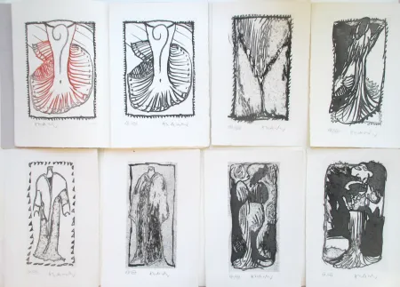 アクチアント Alechinsky - Ces Robes qui m'evoquaient Venise. 12 numbered and handsigned aquatints