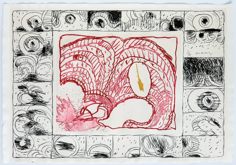 エッチング Alechinsky - Chapeau fort