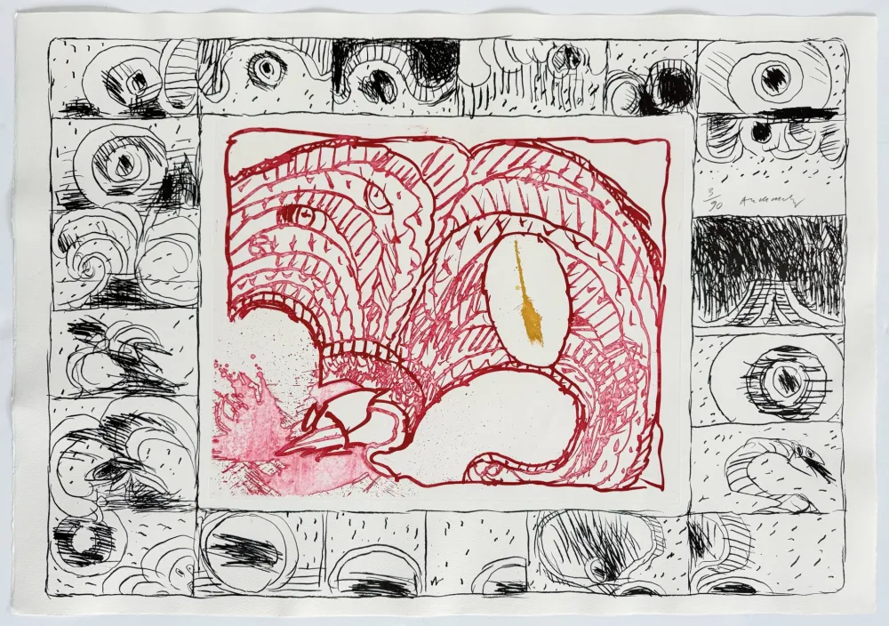 エッチング Alechinsky - Chapeau fort