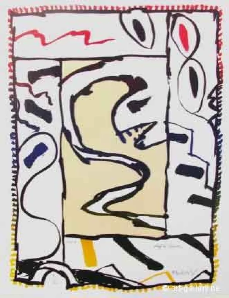 リトグラフ Alechinsky - Chef de service