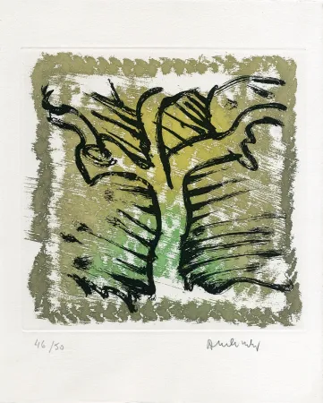 エッチングと　アクチアント Alechinsky - Choses rapportées du Japon