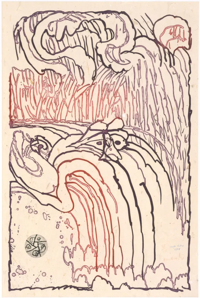 エッチング Alechinsky - Chute Libre
