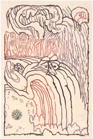 エッチング Alechinsky - Chute Libre