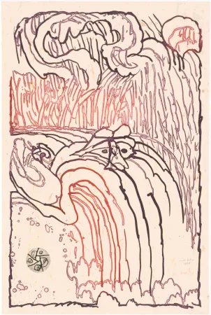 エッチング Alechinsky - Chute Libre