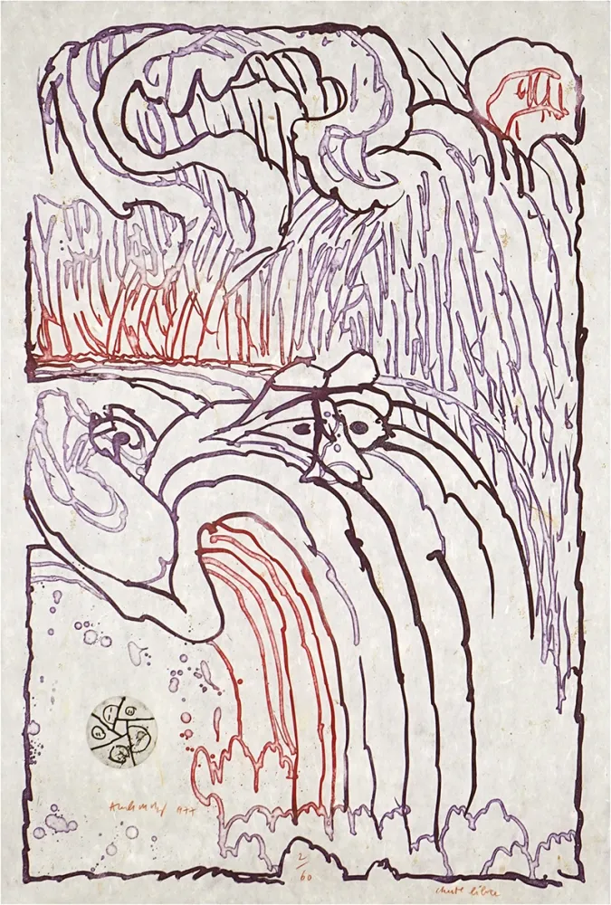 エッチング Alechinsky - Chute libre