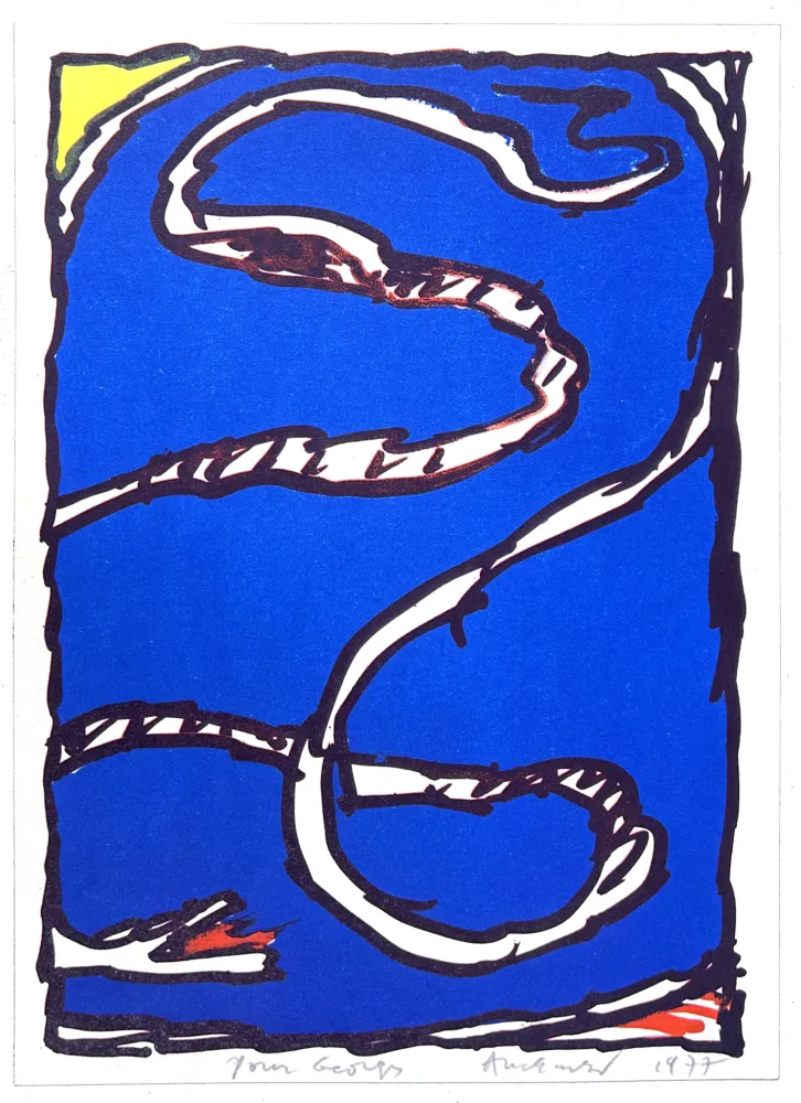 リトグラフ Alechinsky - Coin jaune