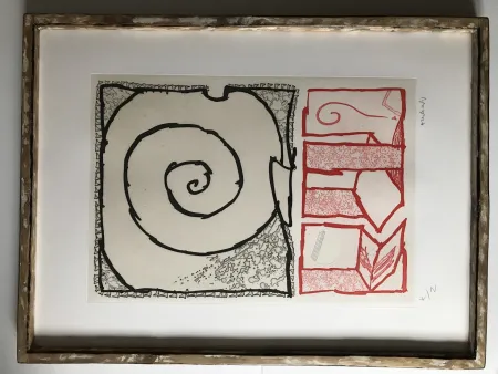 エッチングと　アクチアント Alechinsky - Composition