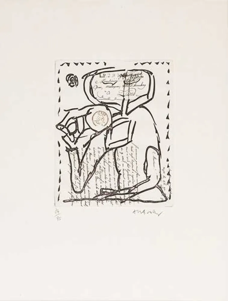 彫版 Alechinsky - Composition