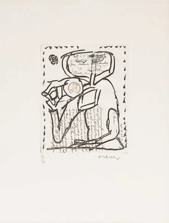 彫版 Alechinsky - Composition