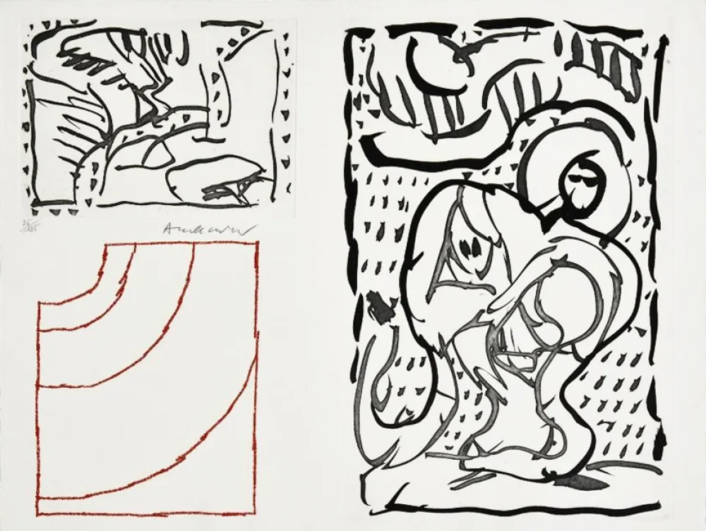 彫版 Alechinsky - Composition