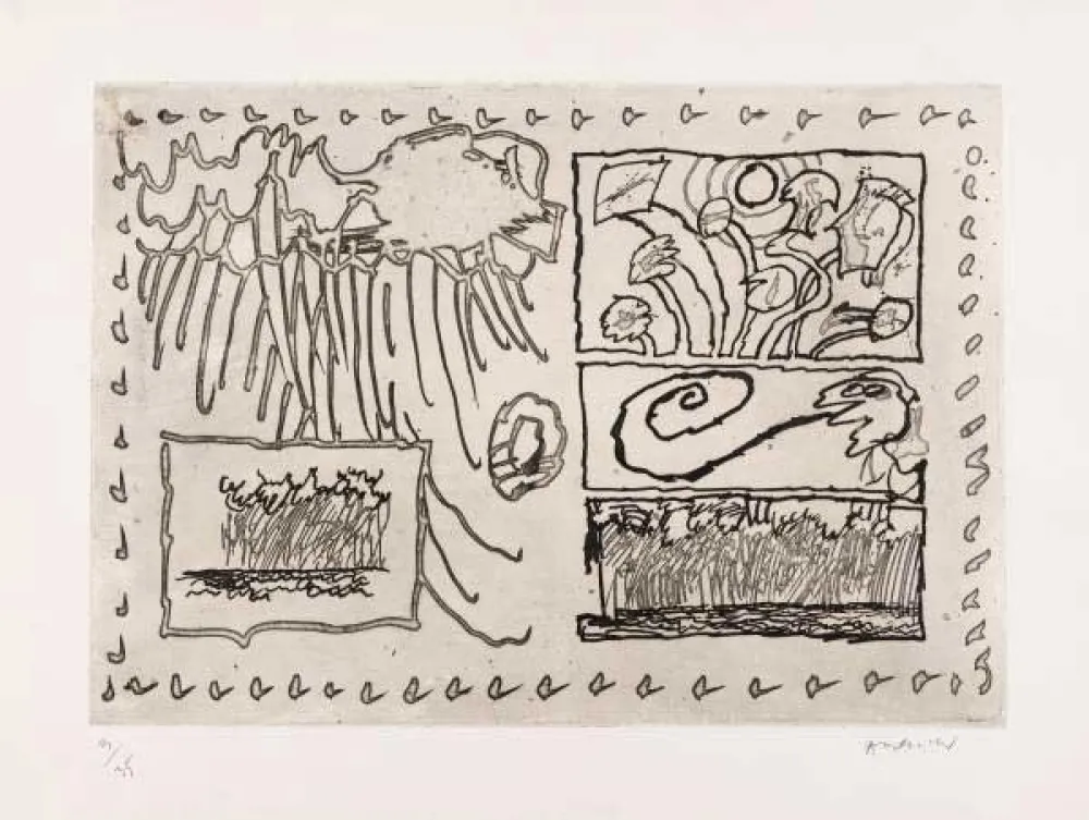 彫版 Alechinsky - Composition