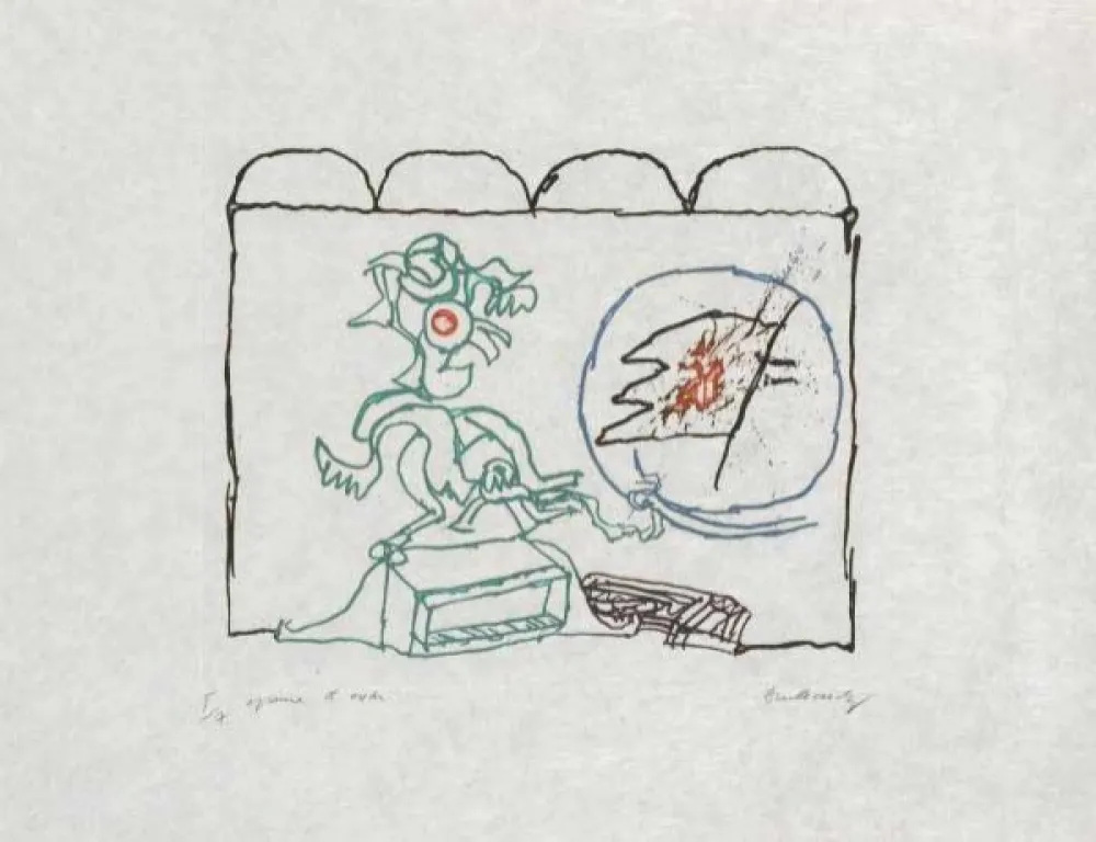 彫版 Alechinsky - Composition