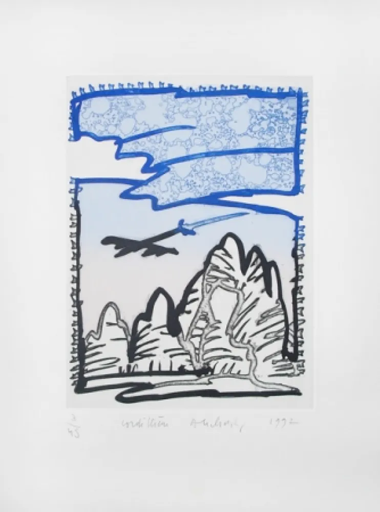 彫版 Alechinsky - Cordillière