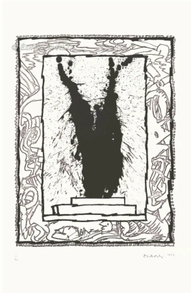 エッチングと　アクチアント Alechinsky - Coup double