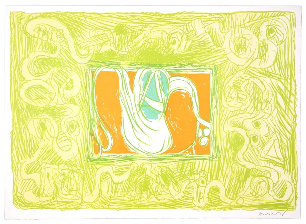 リトグラフ Alechinsky - Crevette et salade