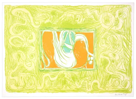 リトグラフ Alechinsky - Crevette et salade