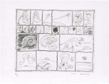 エッチング Alechinsky - Cuivre barré déjà