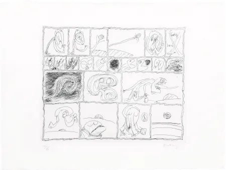 エッチング Alechinsky - Cuivre barré déjà
