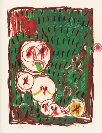 リトグラフ Alechinsky - Dans le même panier