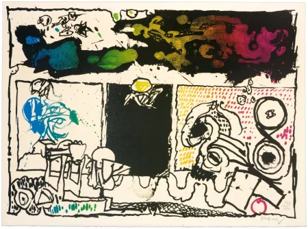 リトグラフ Alechinsky - Découverte de l'acide (acte I)