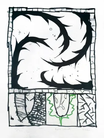 彫版 Alechinsky - Défense naturelle