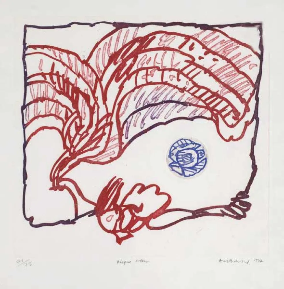 彫版 Alechinsky - Disque bleu