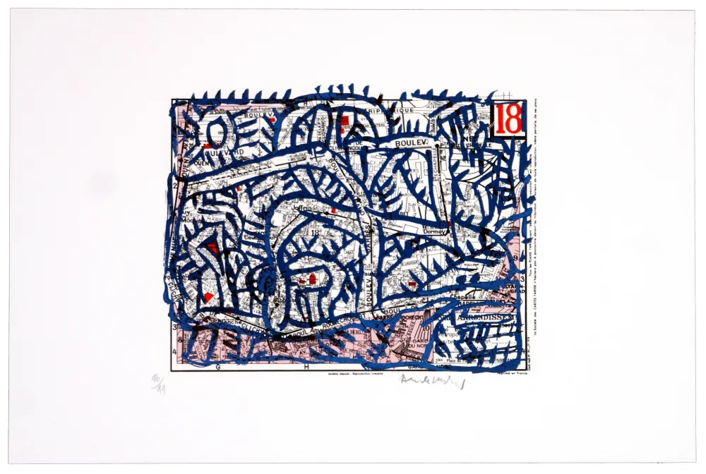 リトグラフ Alechinsky - Dix-huitème arrondissement (Paris)