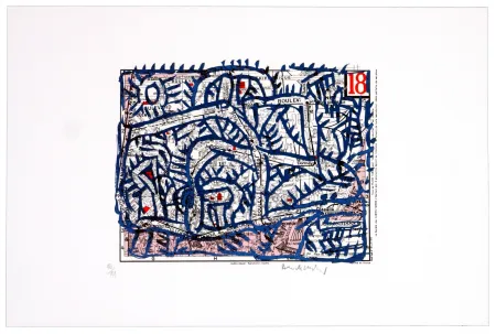 リトグラフ Alechinsky - Dix-huitème arrondissement (Paris)