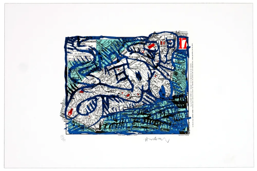 リトグラフ Alechinsky -  Dix-septième arrondissement (Paris)