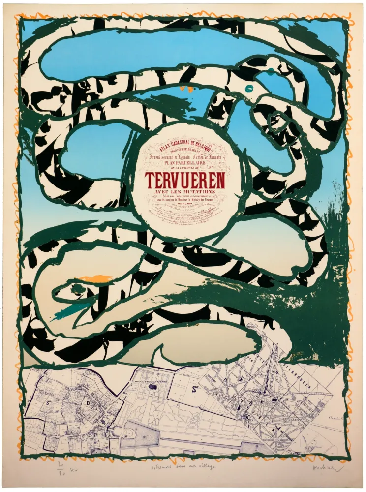 リトグラフ Alechinsky - Dotremont dans son village