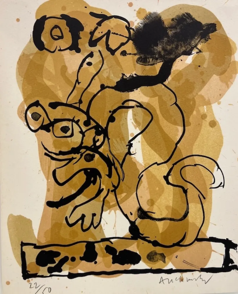 リトグラフ Alechinsky - Drogonnade