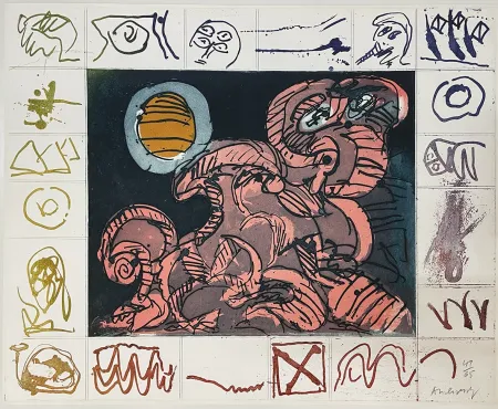 エッチングと　アクチアント Alechinsky - Droit de regard