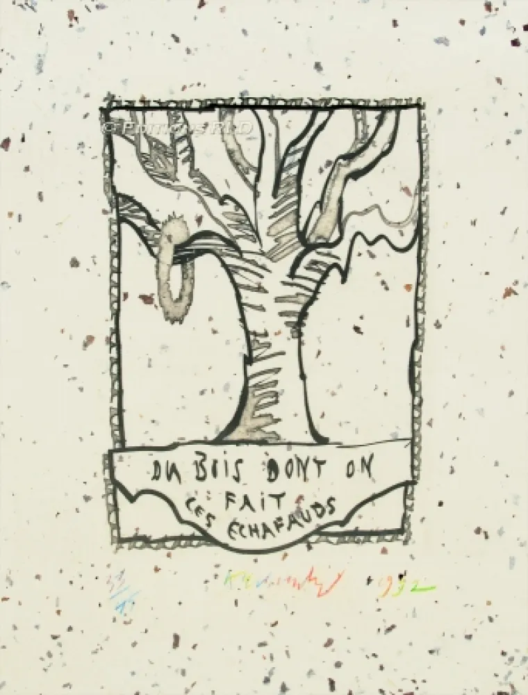 エッチングと　アクチアント Alechinsky - Du bois dont on fait les échafauds