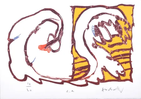 リトグラフ Alechinsky - Eclairage au gaz, 1981 - Hand-signed