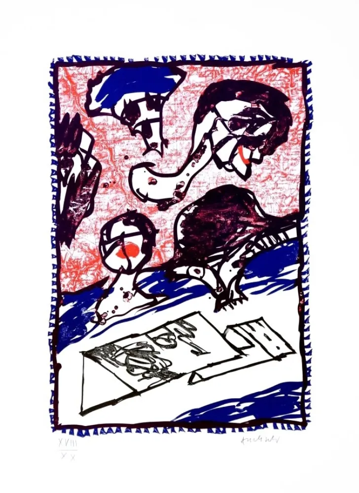 リトグラフ Alechinsky - En Pente douce