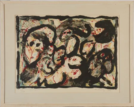 リトグラフ Alechinsky - En société