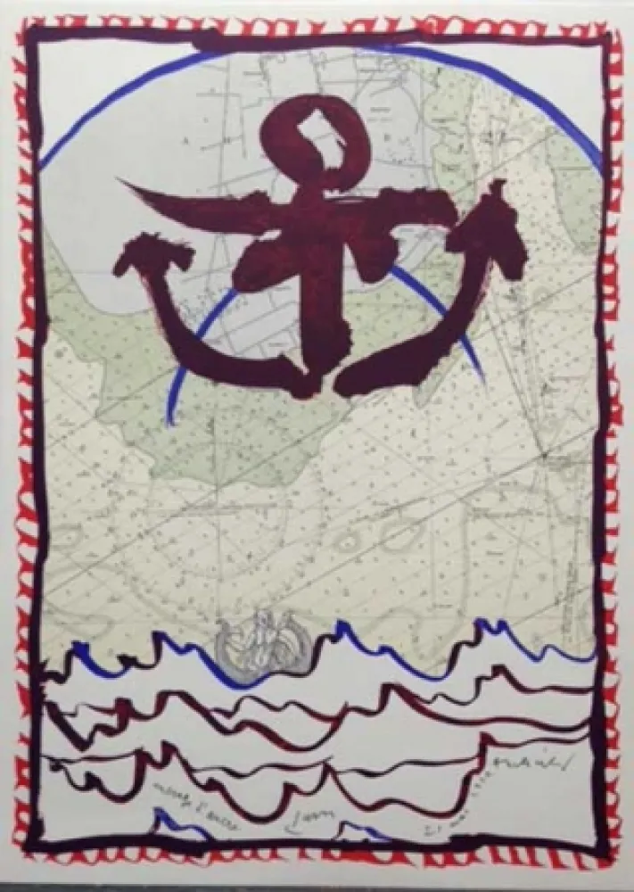 リトグラフ Alechinsky - Encrage d'ancre