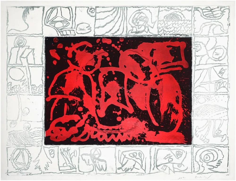 エッチング Alechinsky - Facteur rhésus