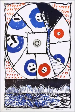 リトグラフ Alechinsky - Fenêtre