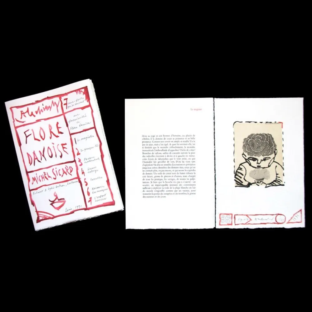 挿絵入り本 Alechinsky - Flore danoise